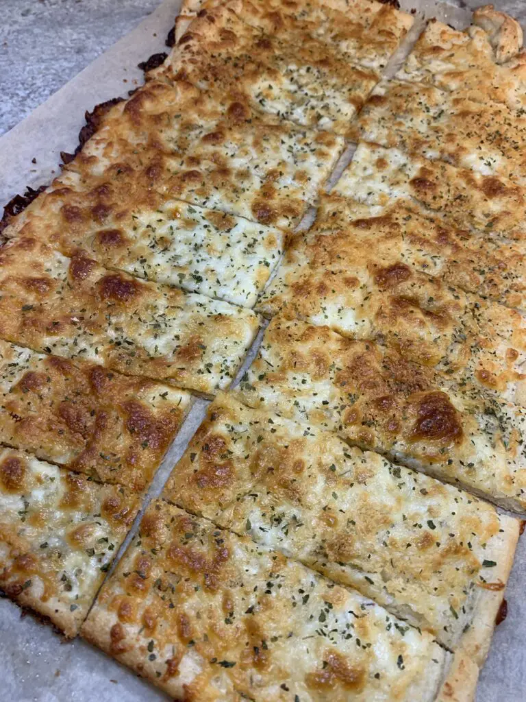 completed easy cheesy garlic bread recipe