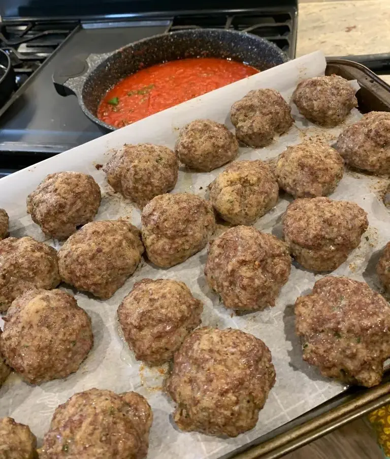baked Italian meatballs