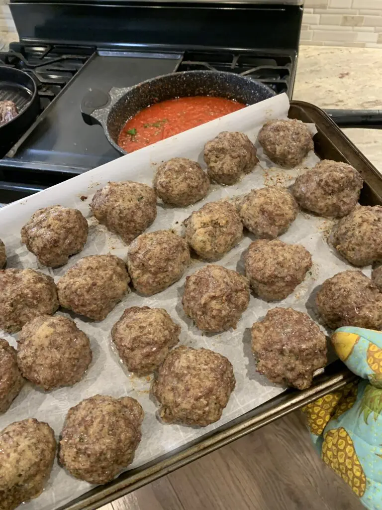 baked Italian meatballs