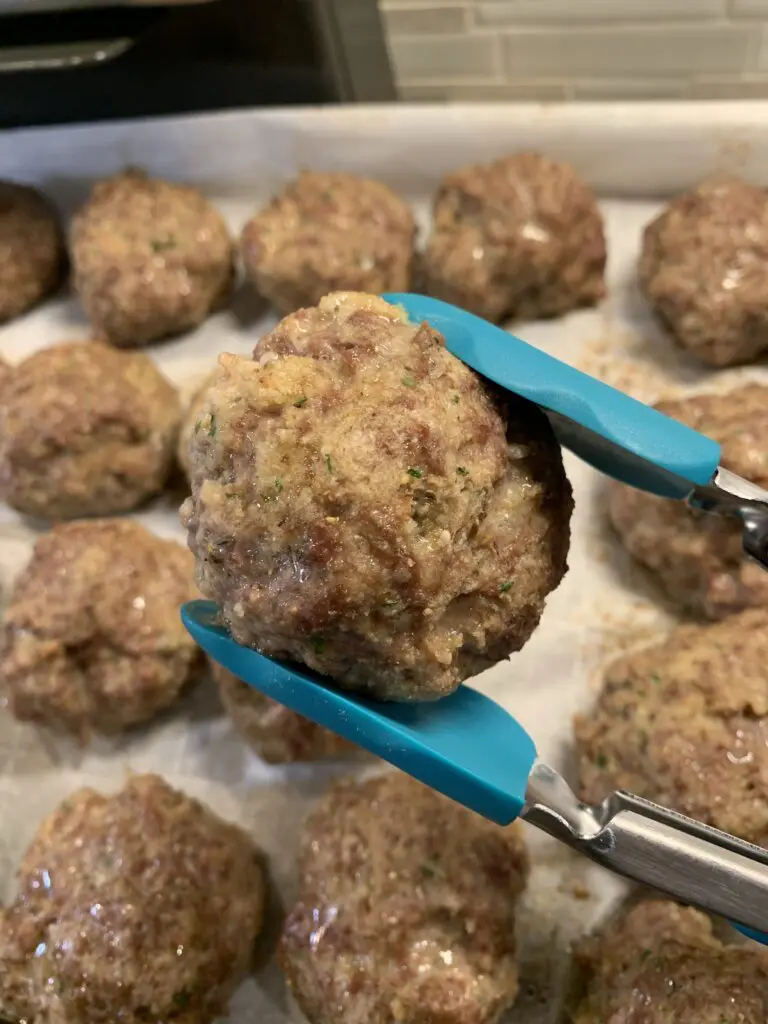 baked Italian meatballs