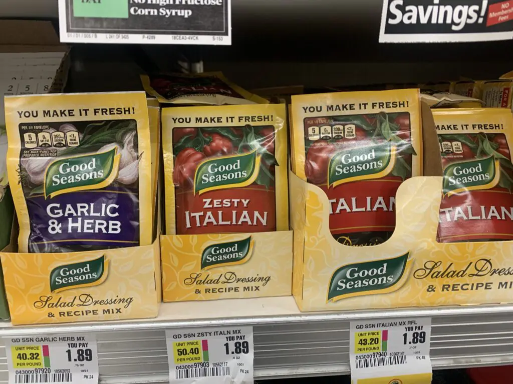 dry Italian dressing packets