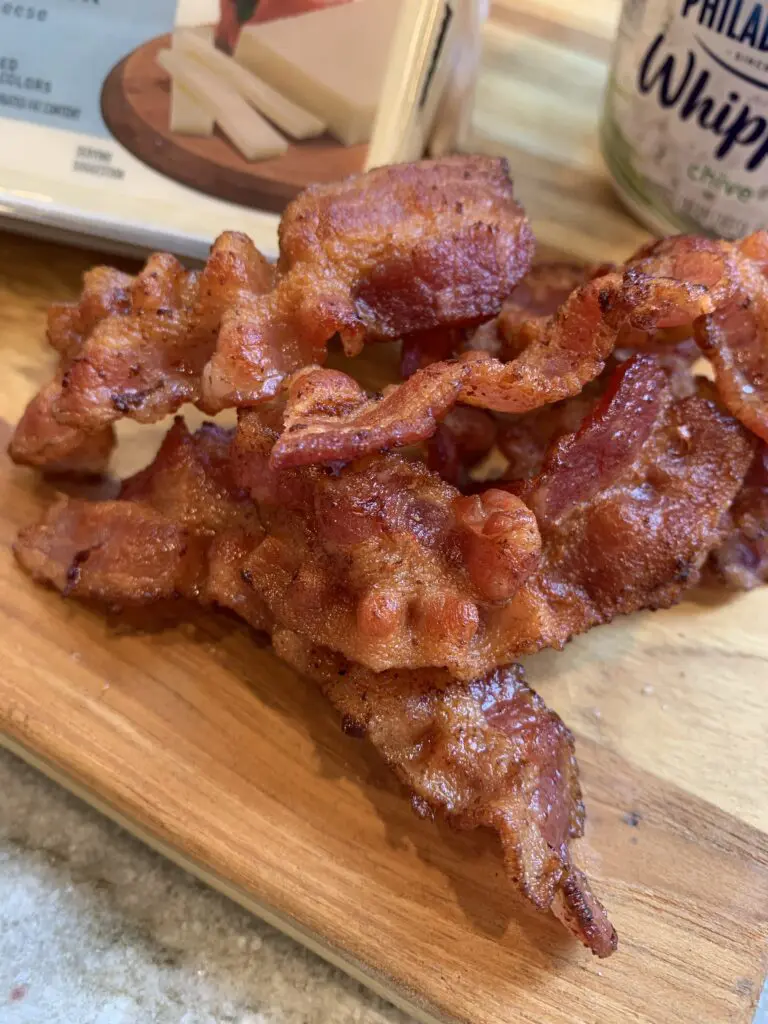 cooked crispy bacon