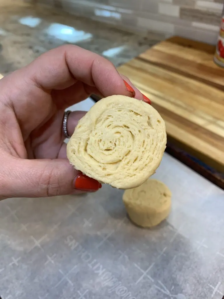 crescent rolls cut