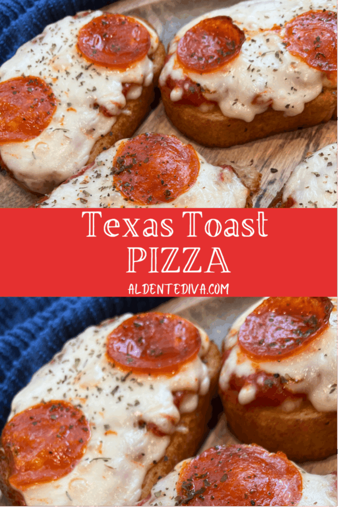 plated Texas toast pizza