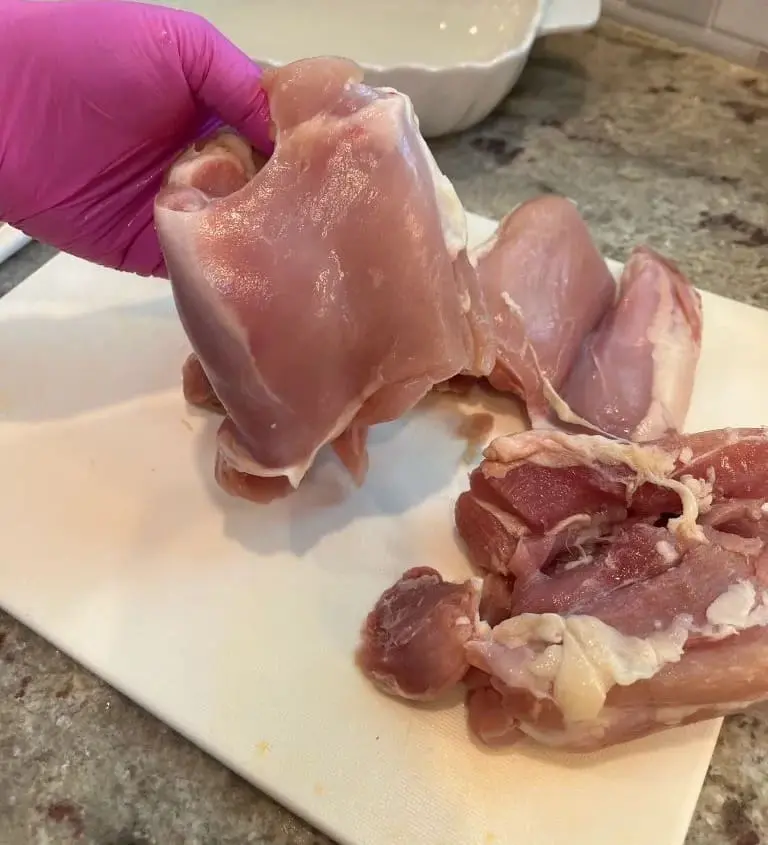 cubed chicken thighs