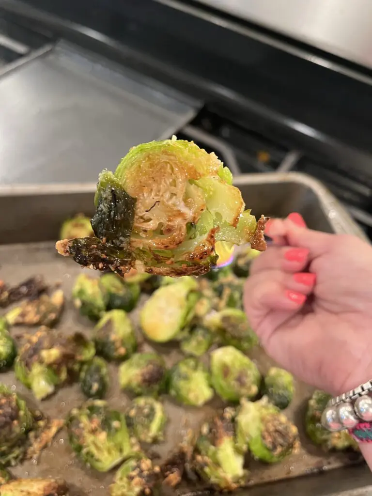 brussels sprout on the bottom 