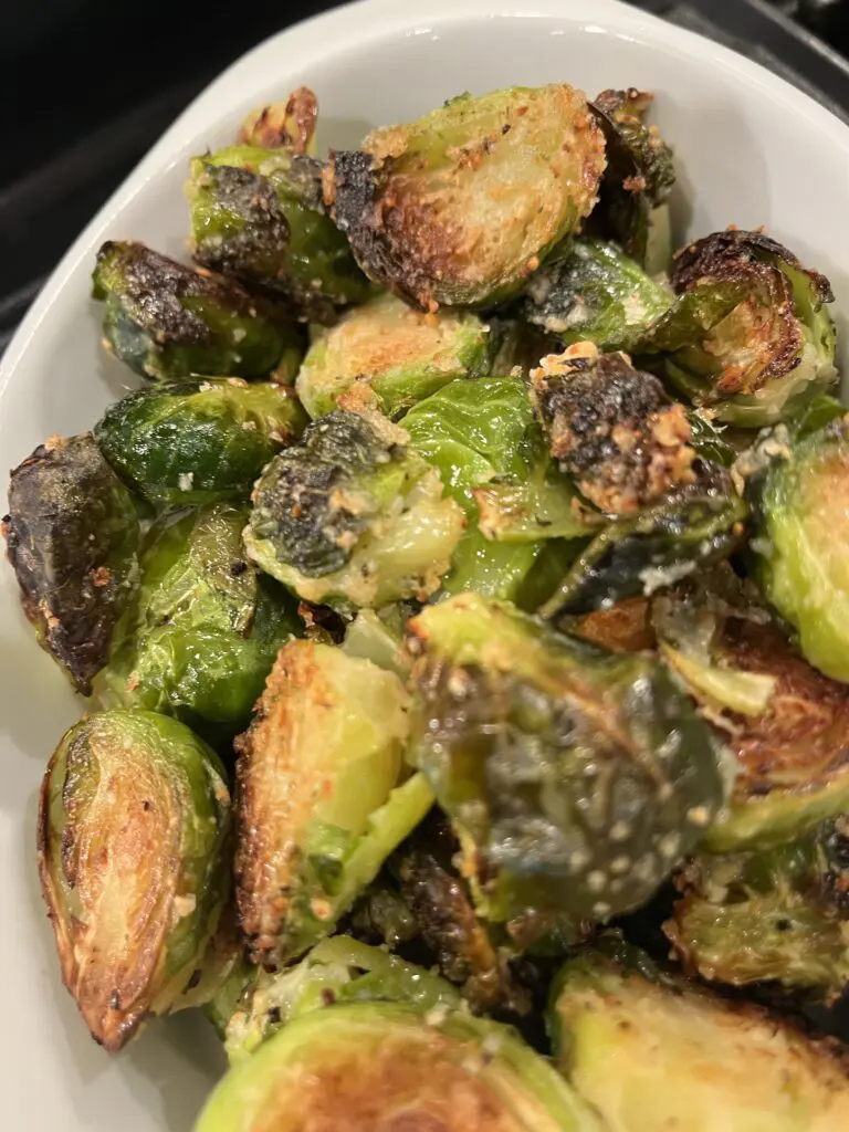 plated Brussels sprouts