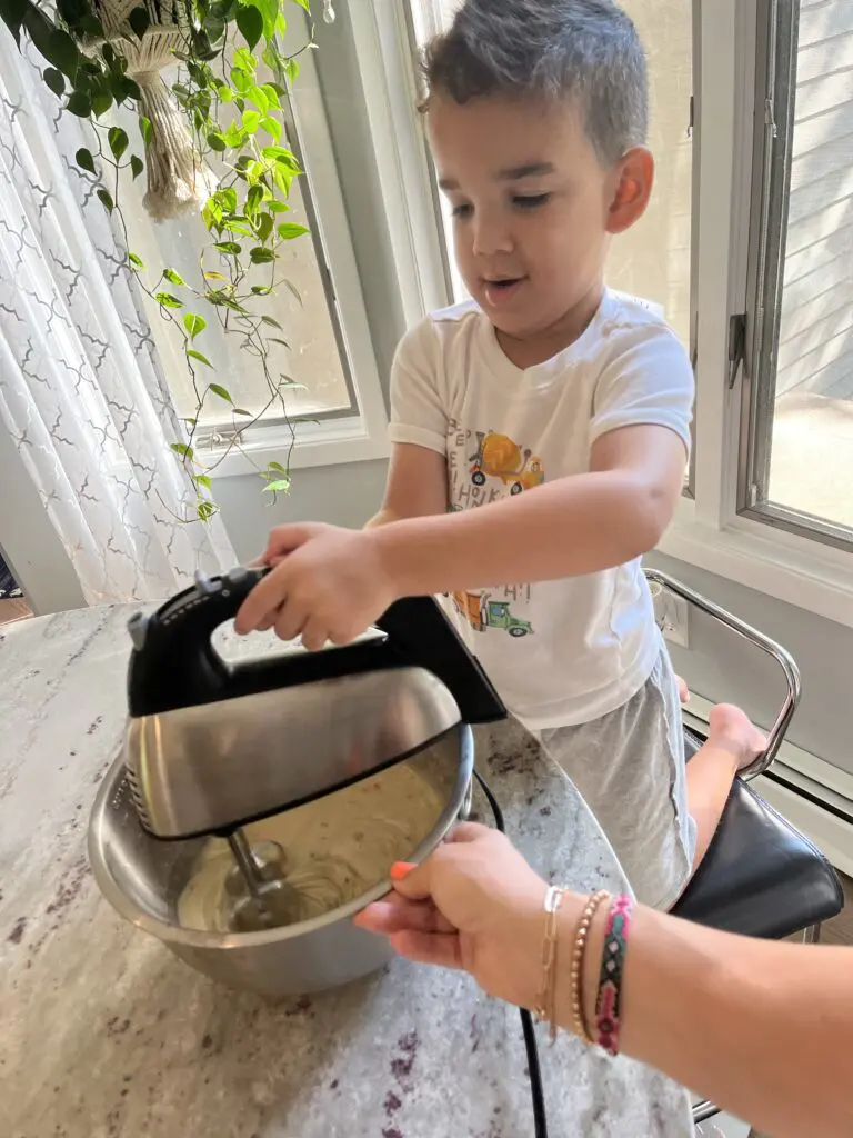 making the cake mix
