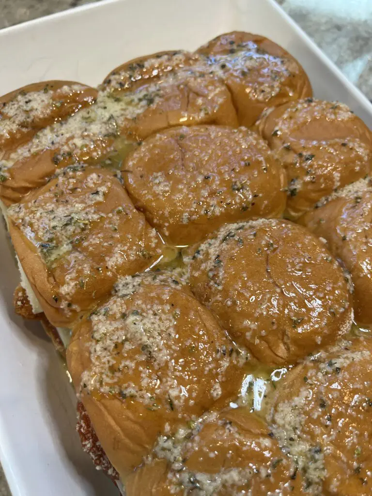 butter on top of sliders