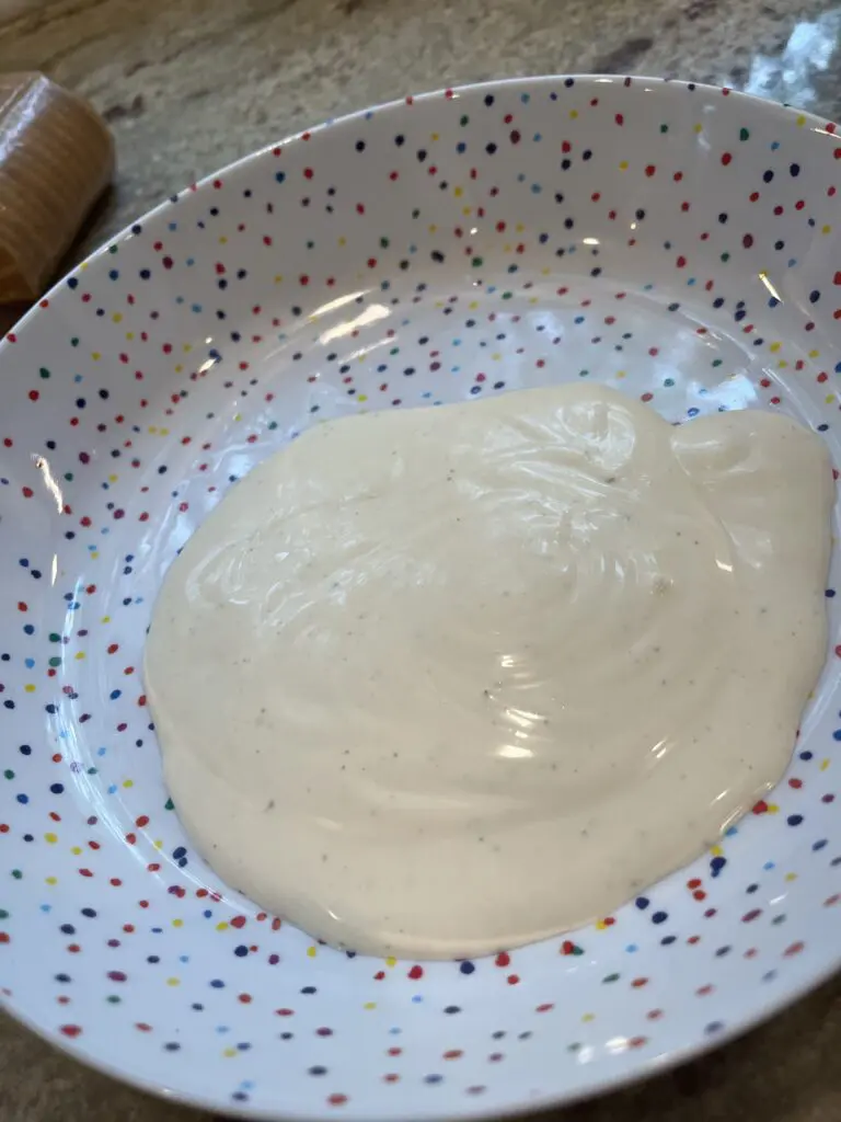 ranch dressing in a bowl