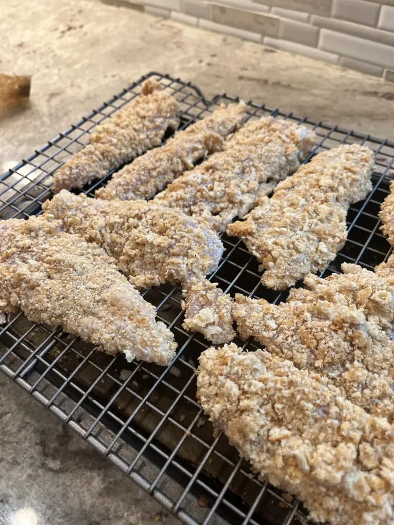 chicken on wire wrack