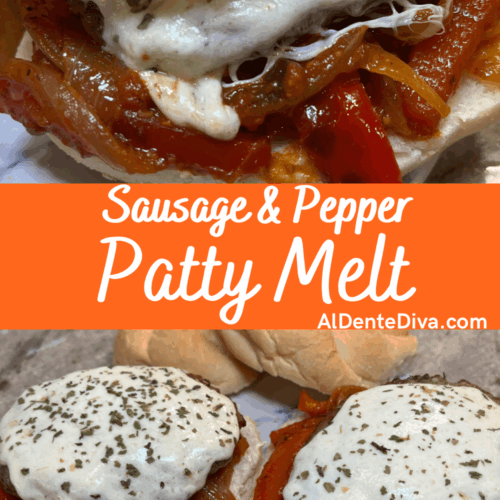 sausage and pepper patty melt