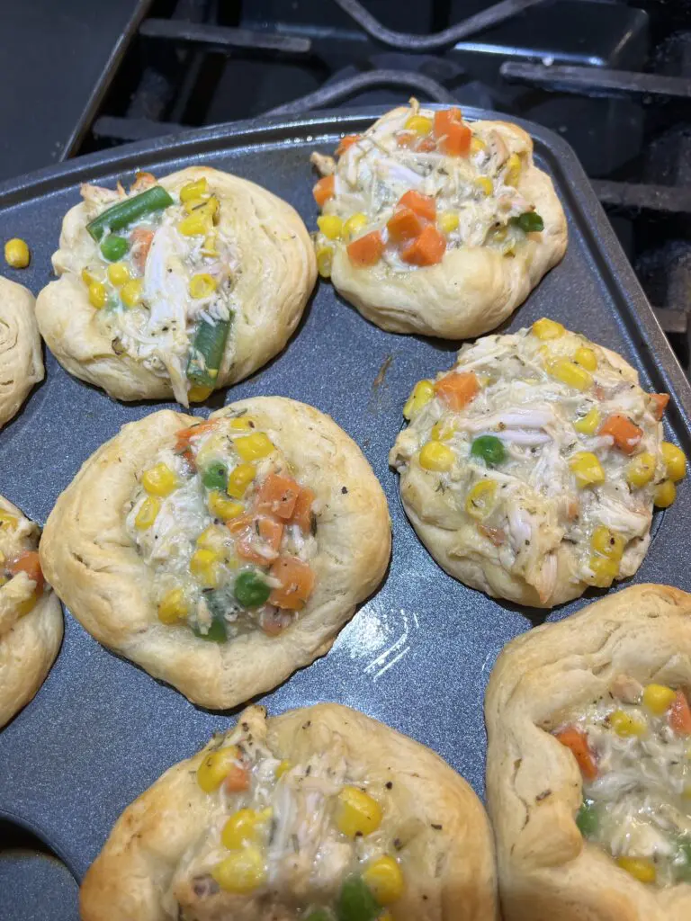 chicken pot pie in muffin tin
