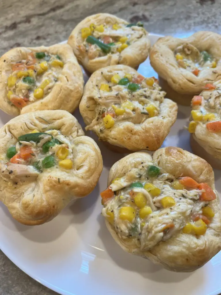 plated chicken pot pie