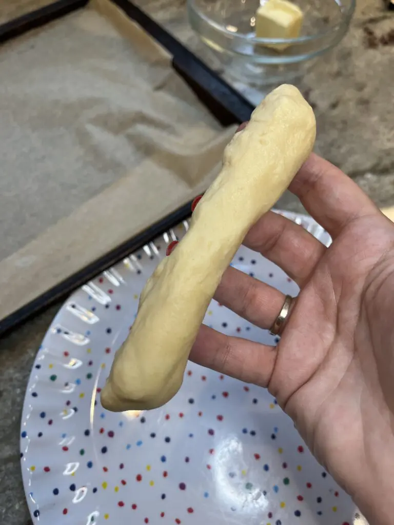 string cheese wrapped in a crescent roll