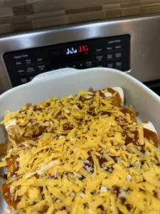 going into the oven