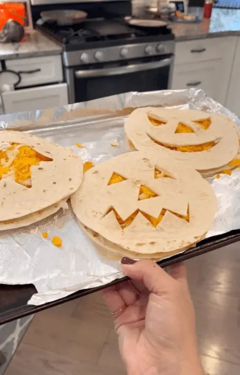 baking halloween quesadilla