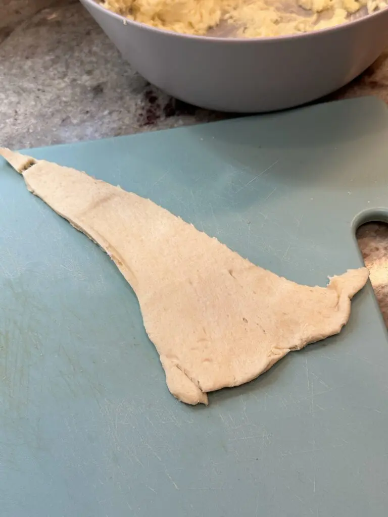 open crescent roll triangle