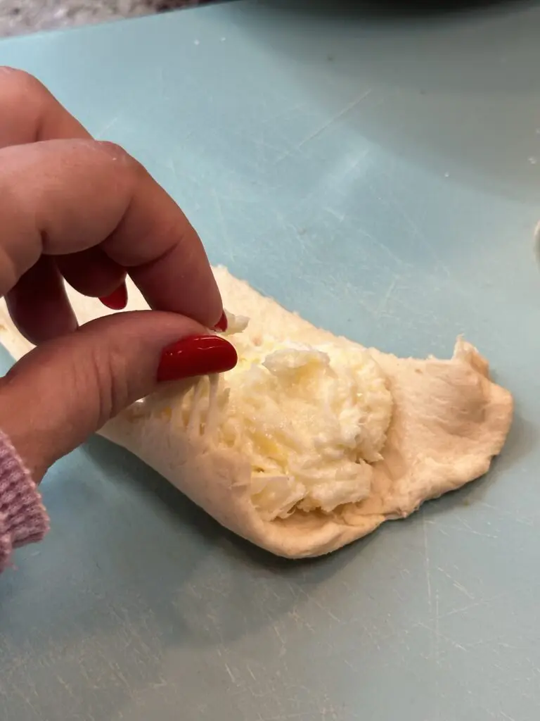 wrapping the crescent rolls