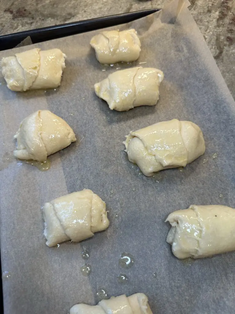 crecent rolls about to be baked