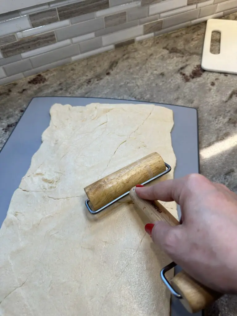 rolling out dough