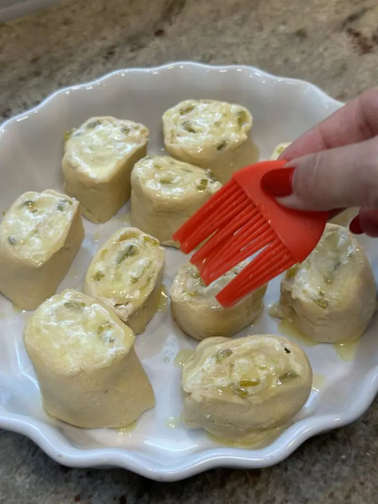 buttering the tops