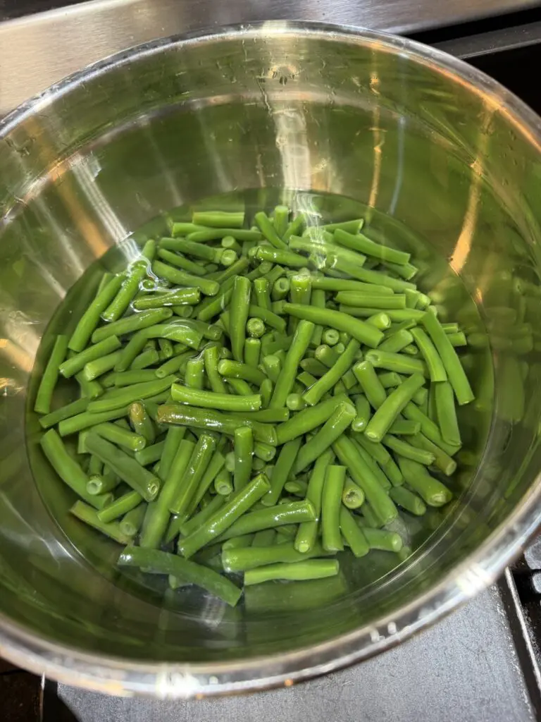 blanched green beans