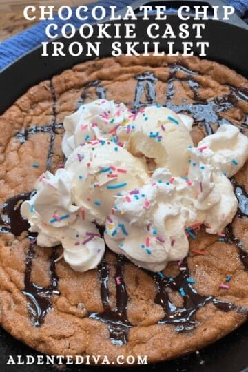 cast iron chocolate chip cookie skillet