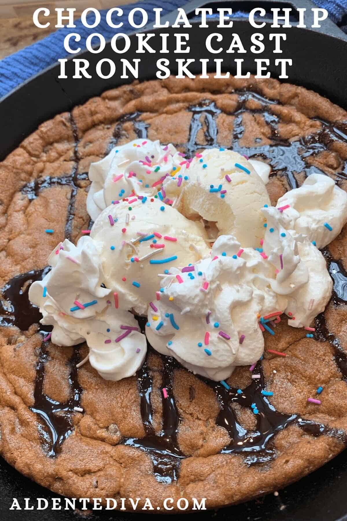 cast iron chocolate chip cookie skillet