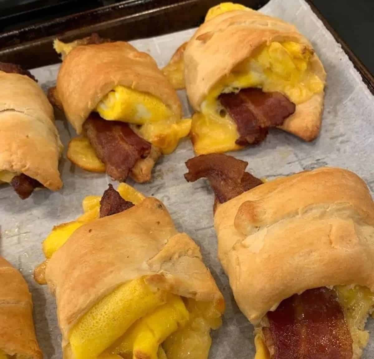 finished breakfast pillsbury crescent rolls