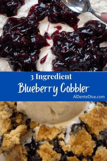 3 ingredient blueberry cobbler
