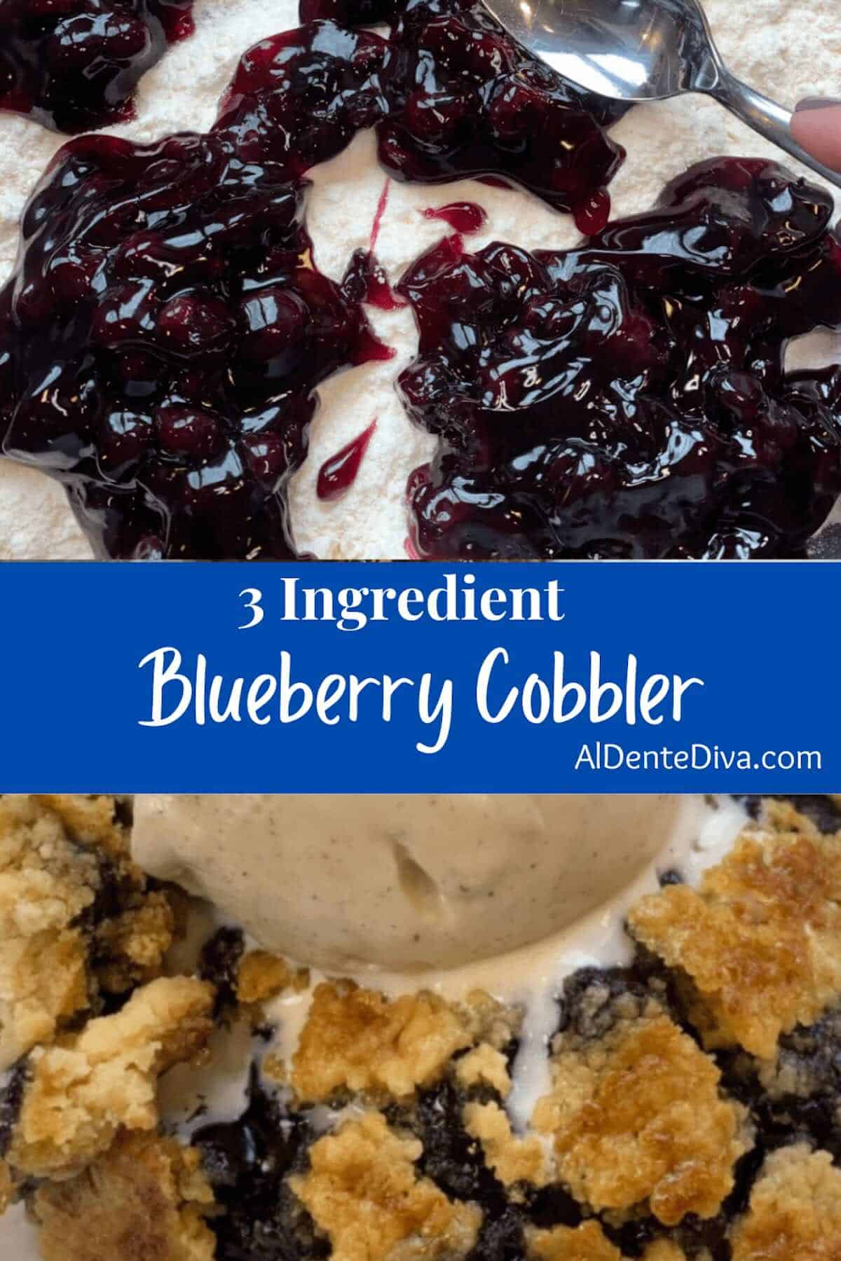 3 ingredient blueberry cobbler
