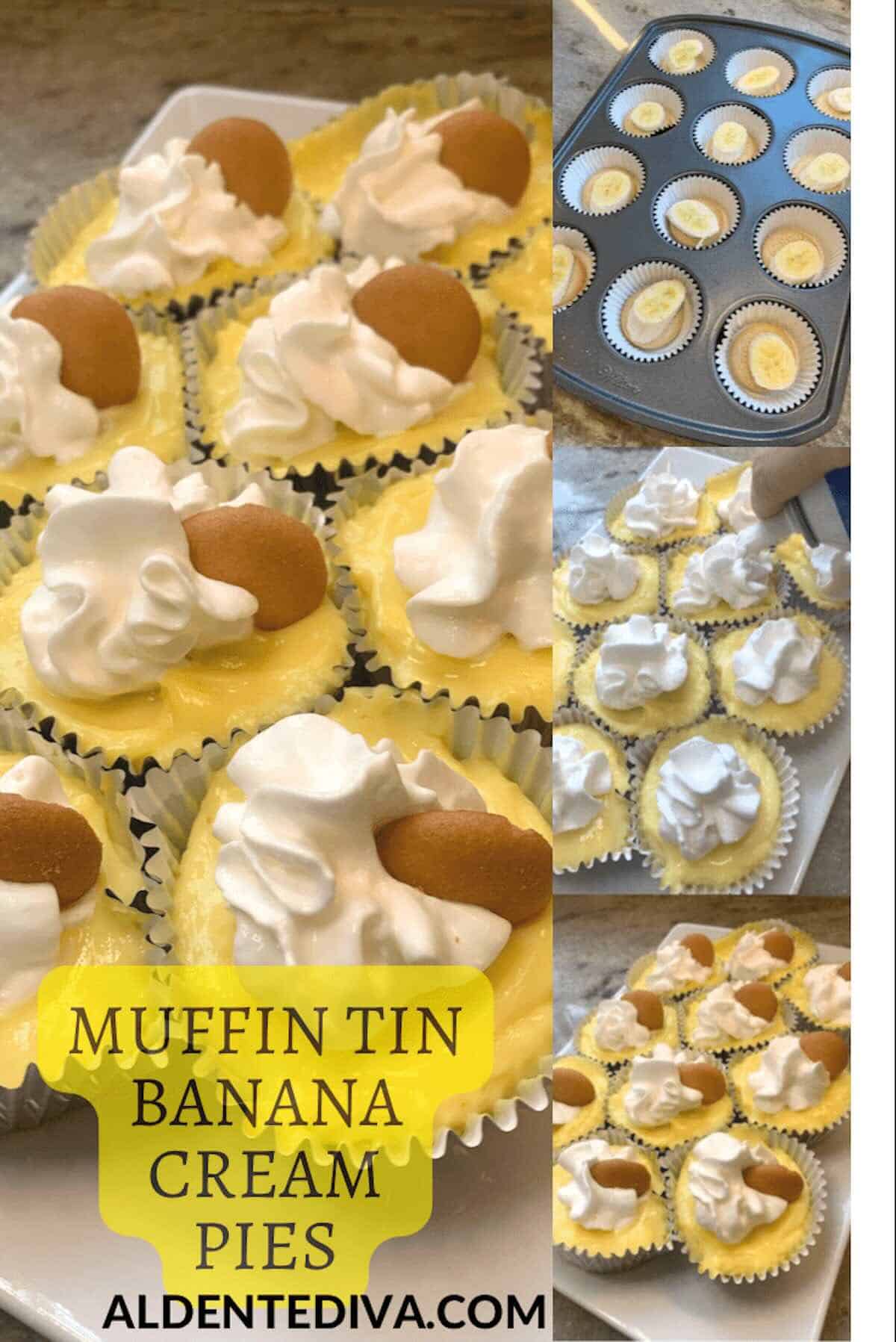muffin tin banana cream pies