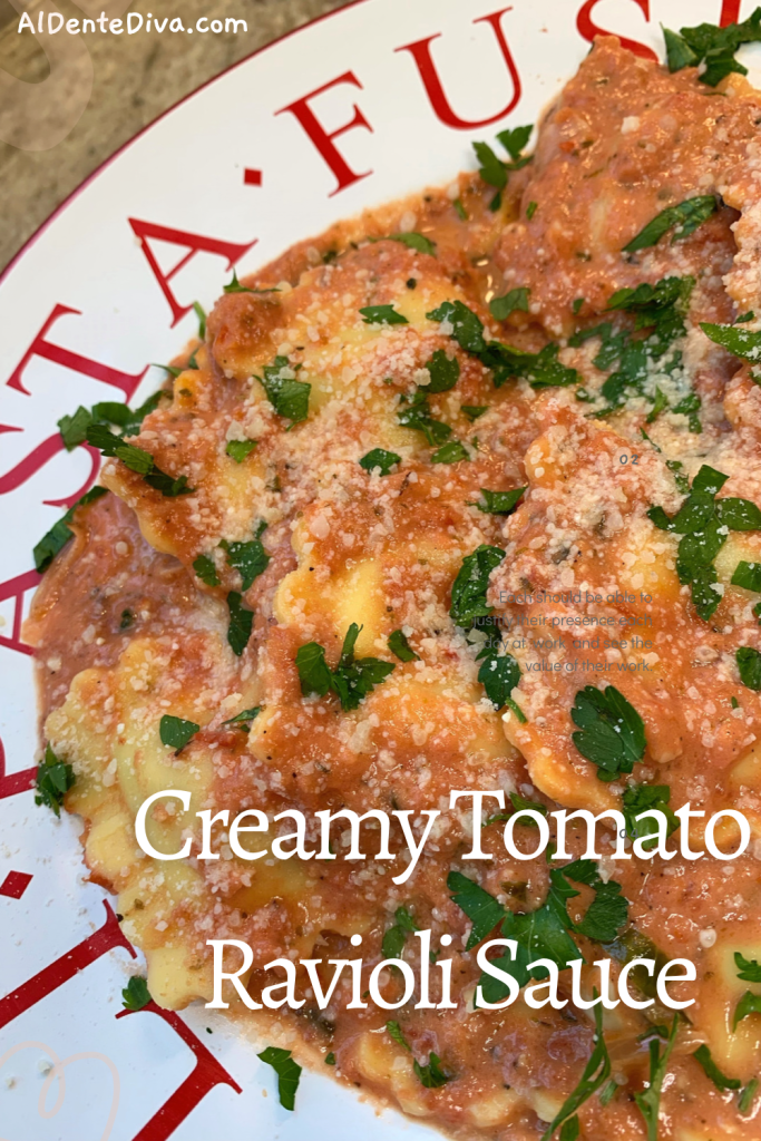 creamy tomato ravioli sauce