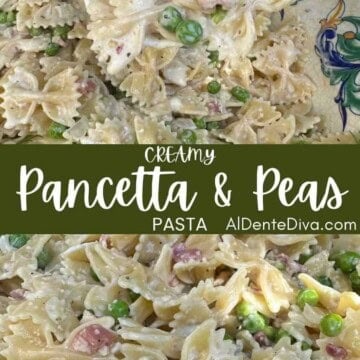 creamy pancetta and peas cover