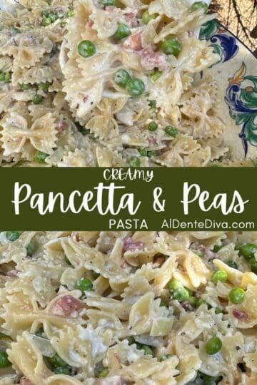 creamy pancetta and peas cover
