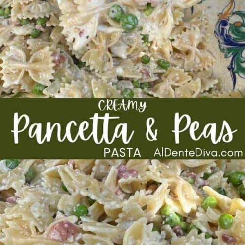 creamy pancetta and peas cover