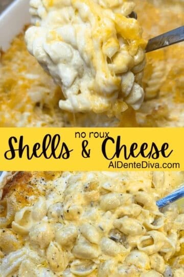 no roux shells and cheese