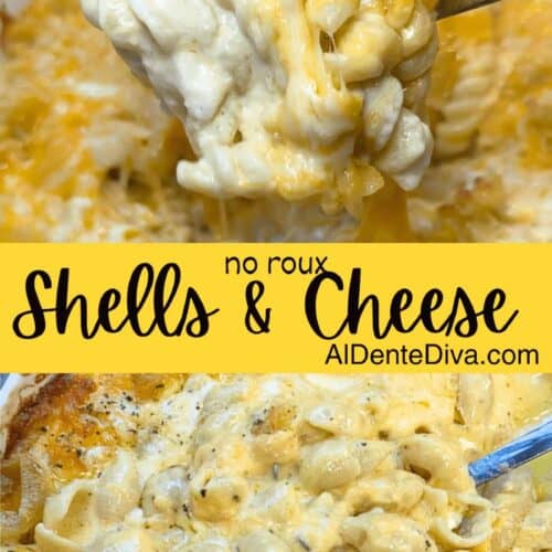 no roux shells and cheese