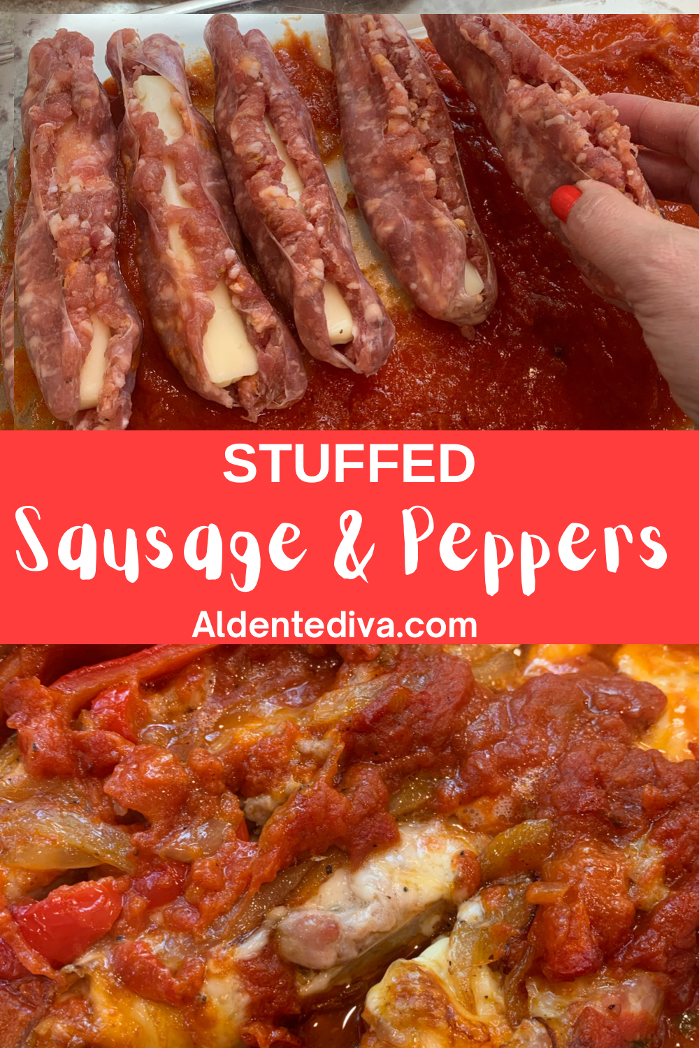 stuffed sausage and peppers