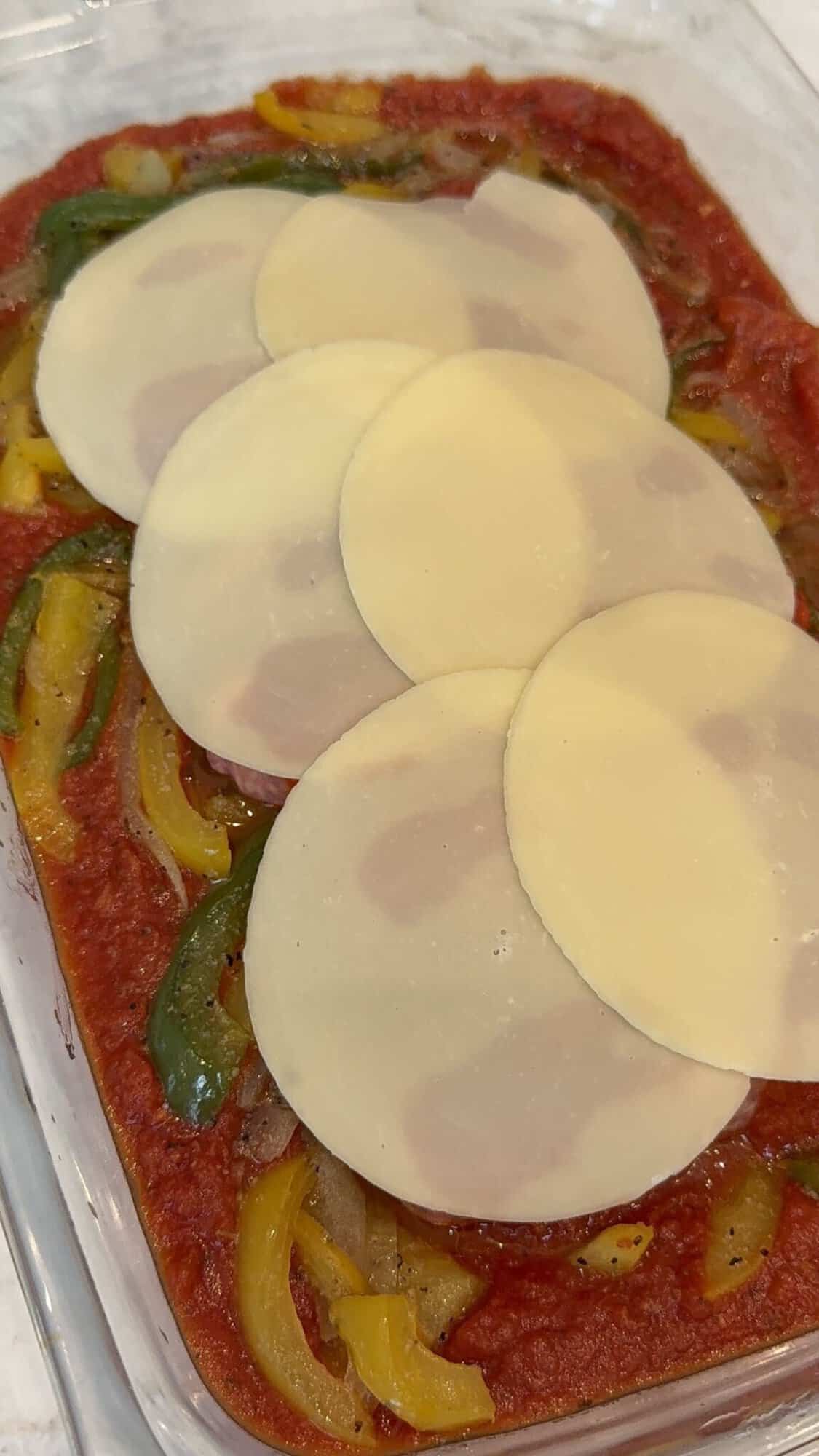 finished sausage and peppers