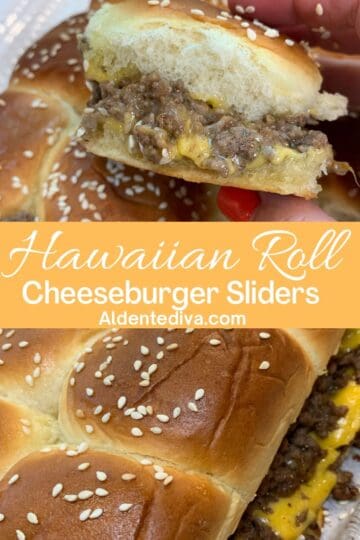 Hawaiian roll cheeseburger sliders