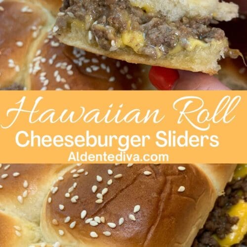Hawaiian roll cheeseburger sliders