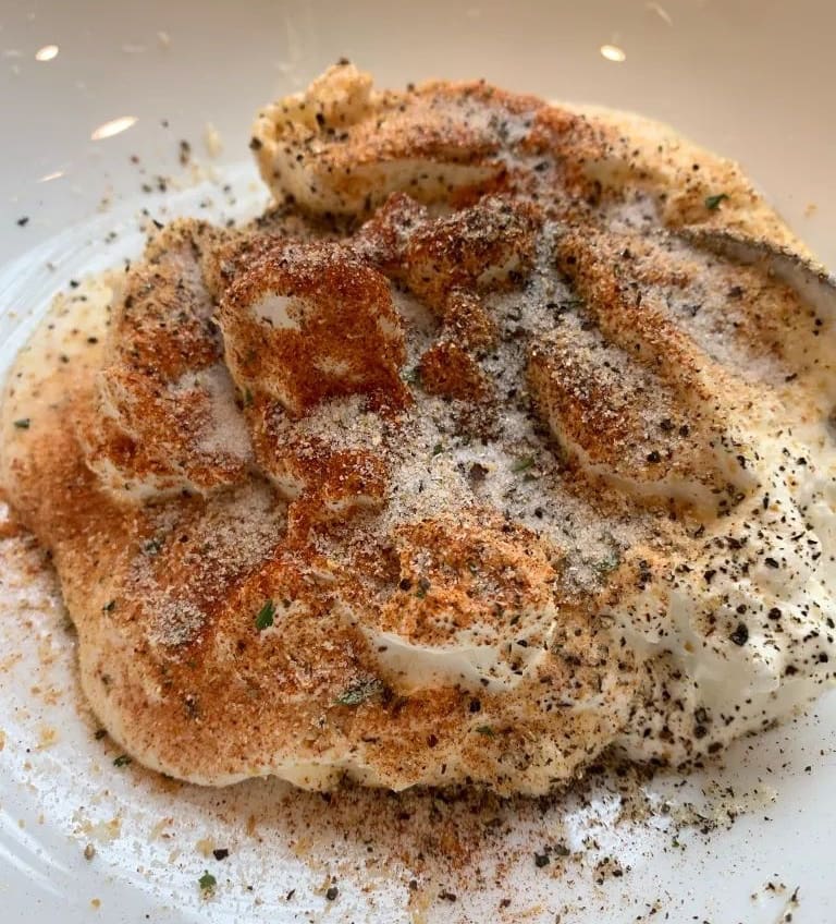 seasonings added to the sour cream and mayonnaise