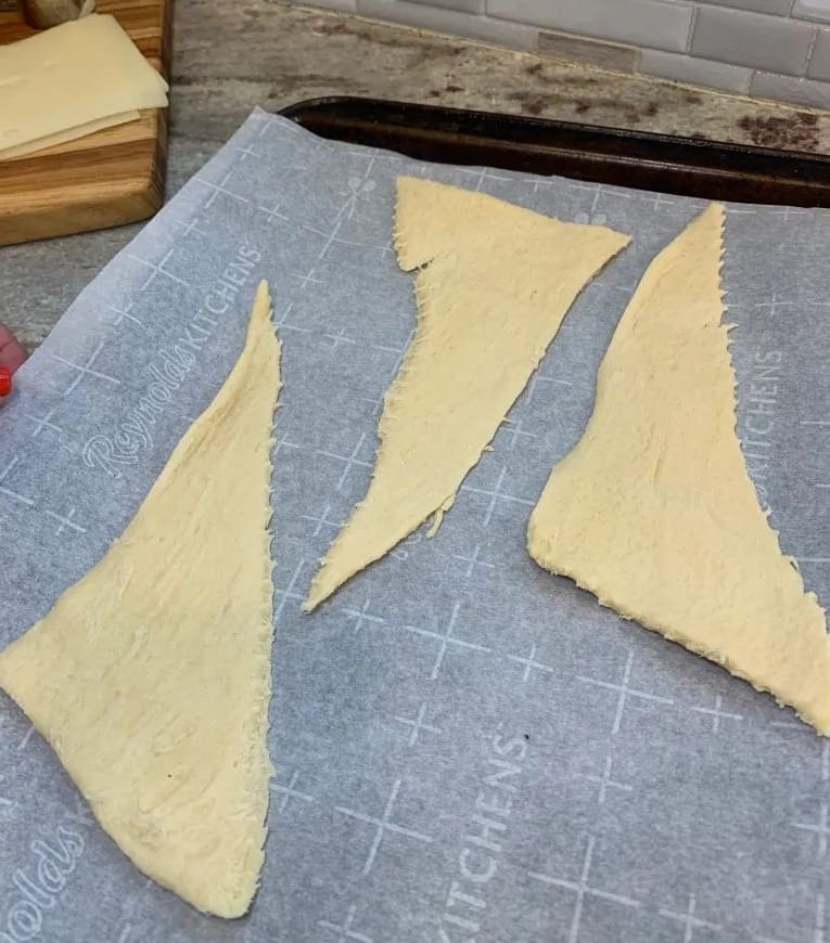 rolled out crescent rolls