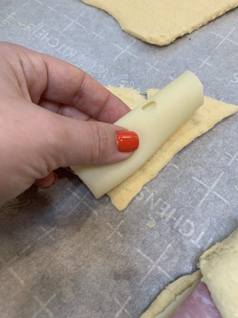 rolled swiss on crescent roll