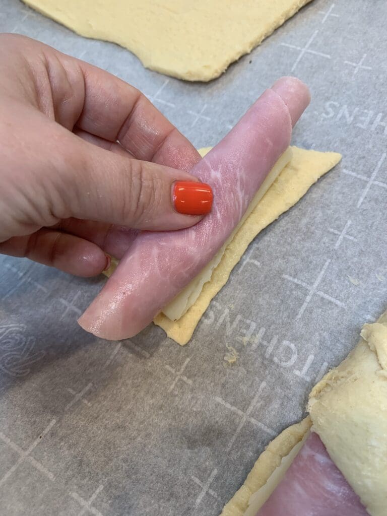 rolled ham on crescent roll