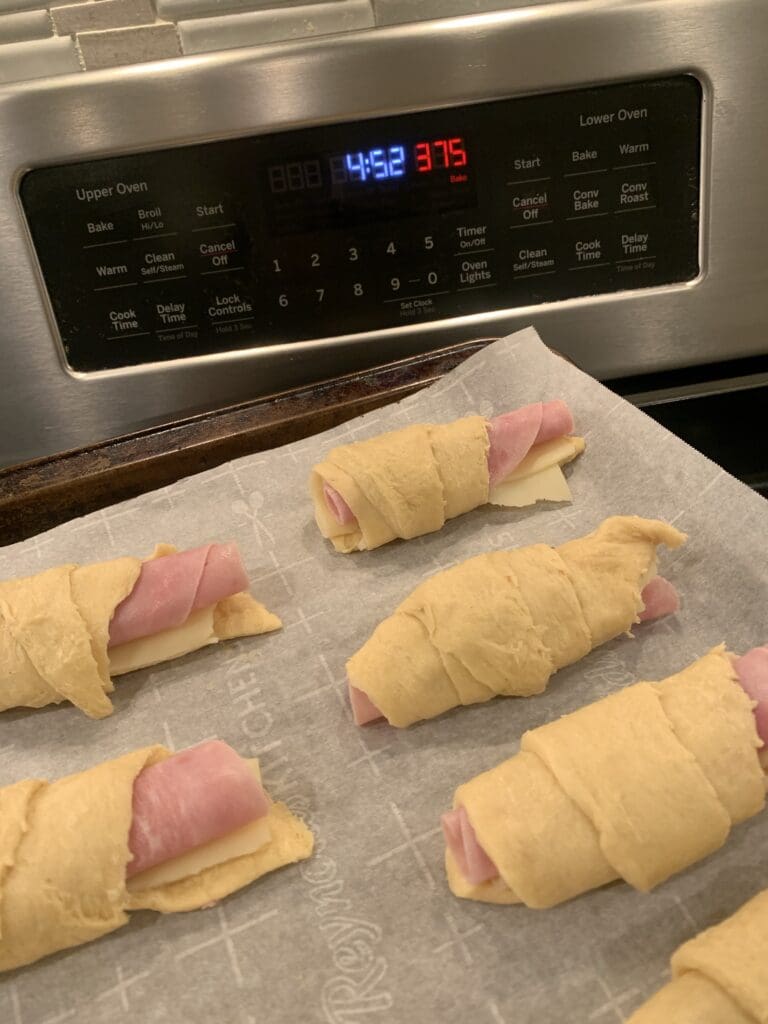 oven set to 375 degrees