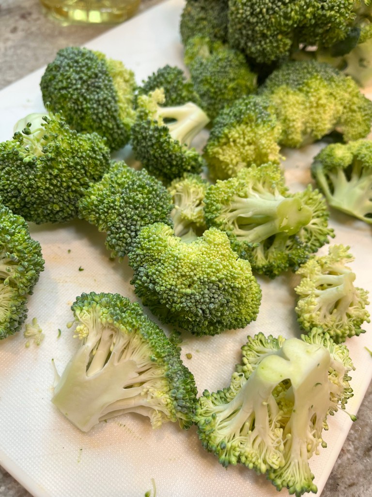 freshly cut broccoli