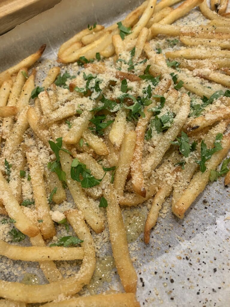 seasoned garlic Parmesan fries